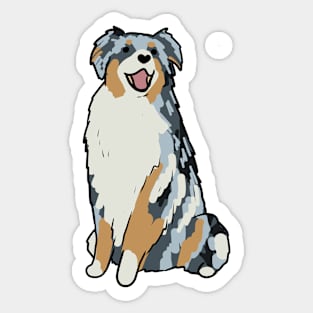 australian shepherd illustration Sticker